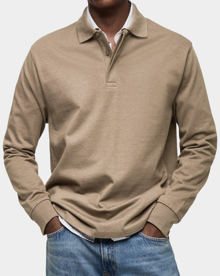 Klassisches Langarm-Polo-Shirt