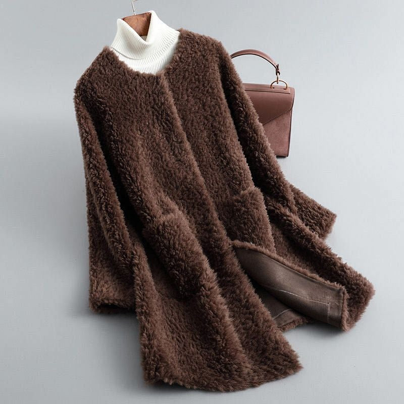 Manteau en peau lainée Olivia Couture