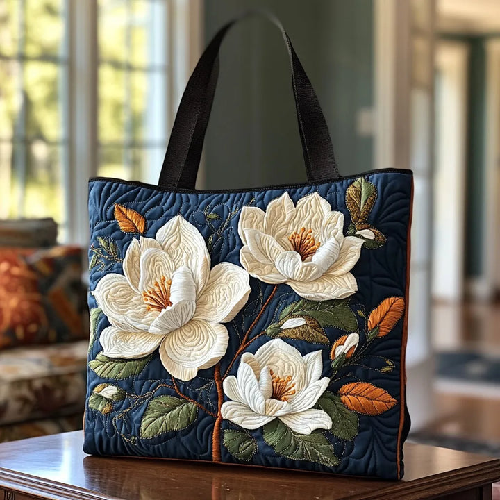 Padded Artisan Tote Bag - Delicate Magnolia
