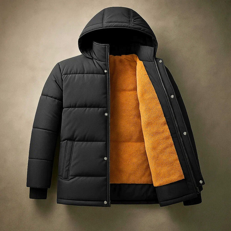 Doudoune à capuche avec intérieur polaire