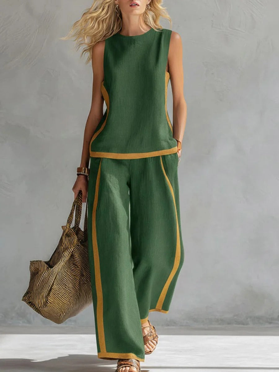 Ensemble pour femme en coton et lin