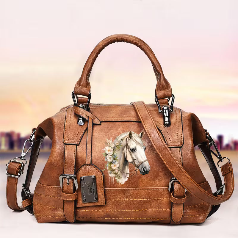 White Rose Horse Bag