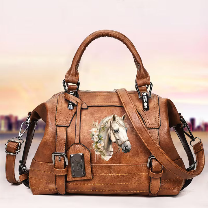 White Rose Horse Bag