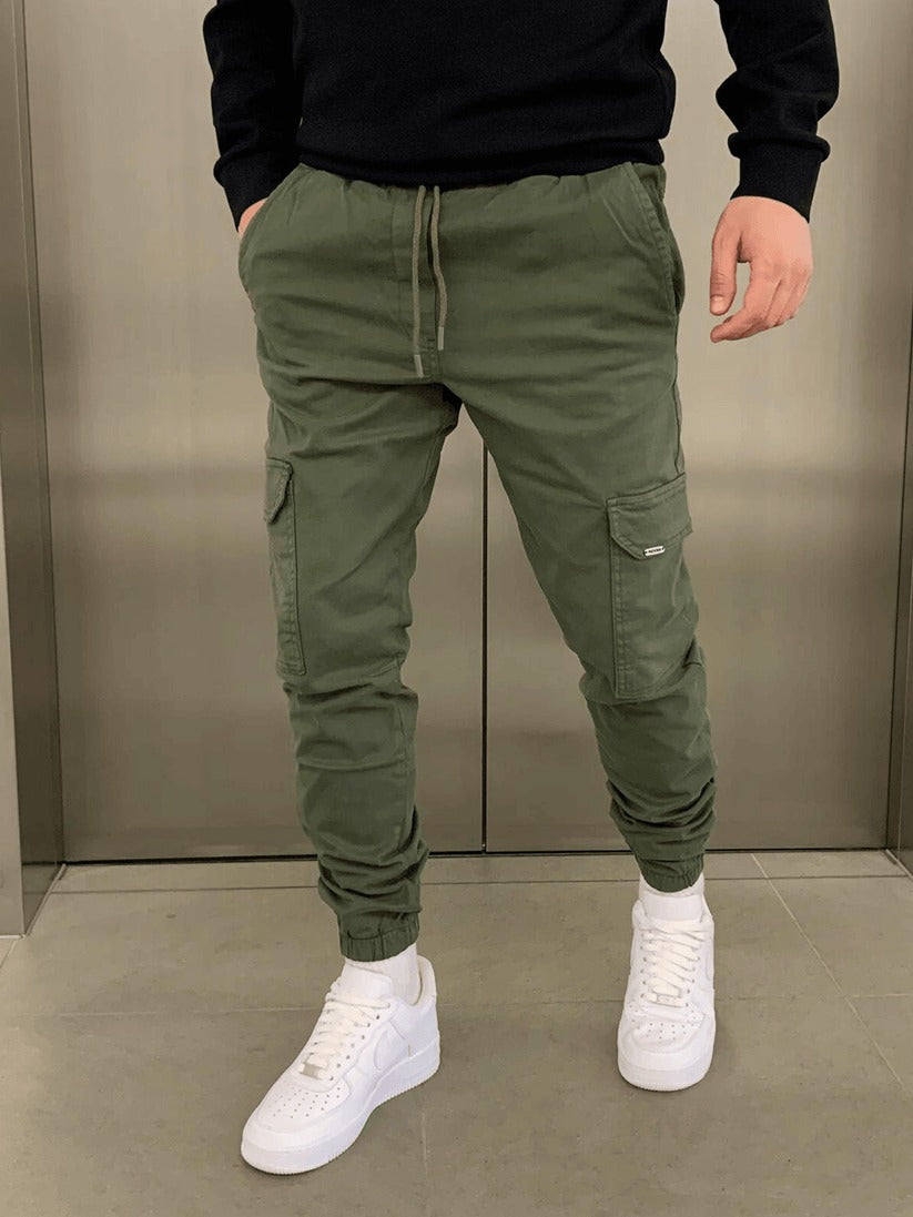 Pantalon cargo taille élastique