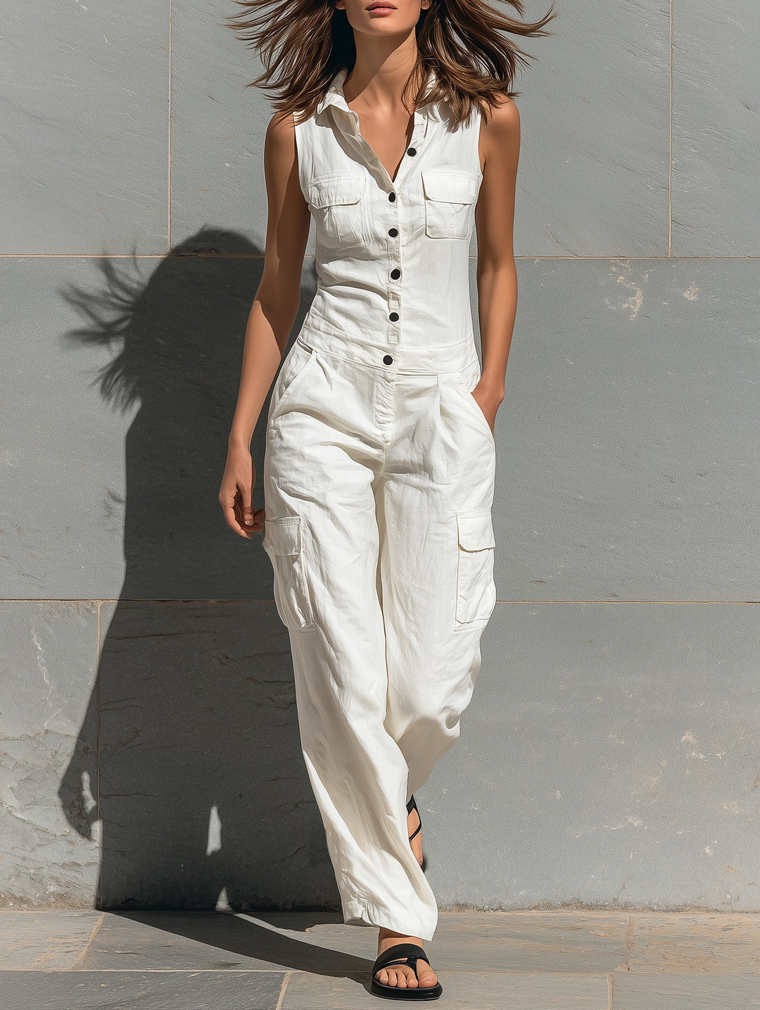 Combinaison minimaliste en mélange de coton