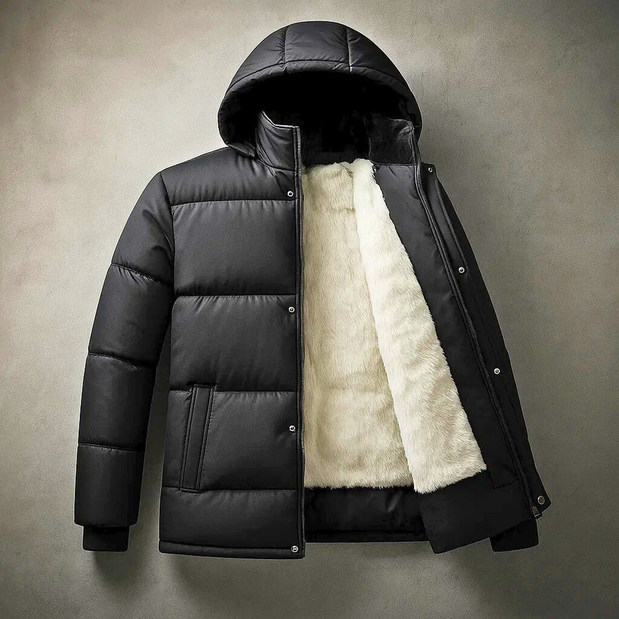 Doudoune à capuche avec intérieur polaire