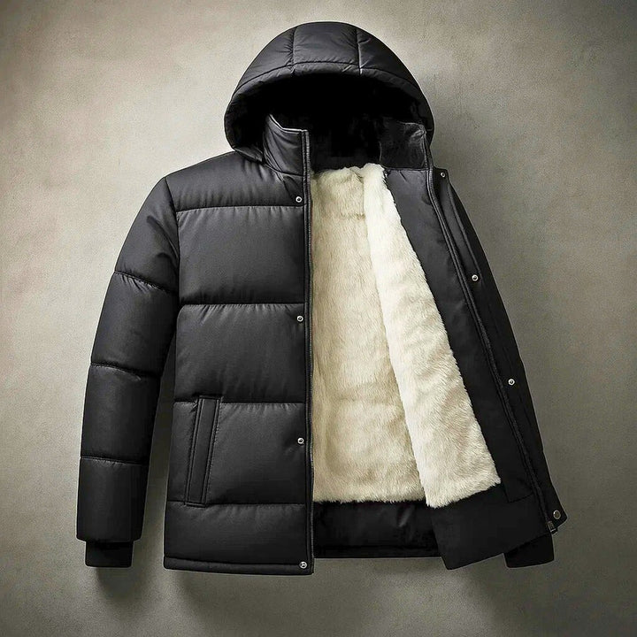 Doudoune à capuche avec intérieur polaire