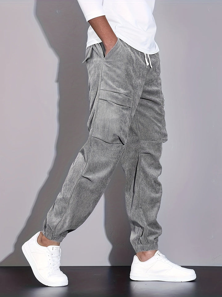 Pantalon cargo en velours côtelé