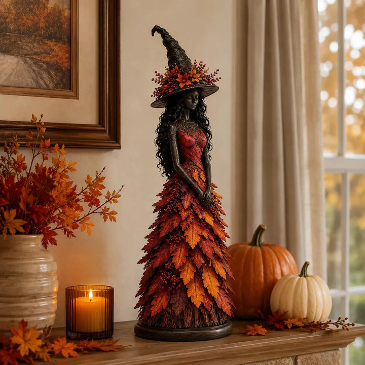 Enchanted Harvest Witches – Handcrafted Halloween Figurines