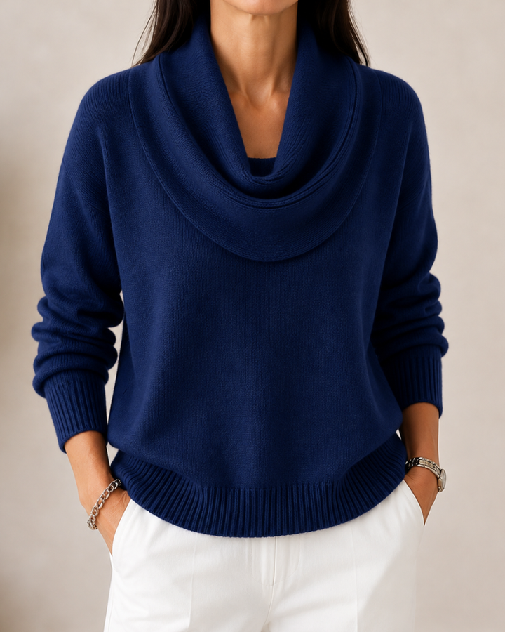 Caralina™ | Suéter de Punto con Cuello de Cowl Elegante