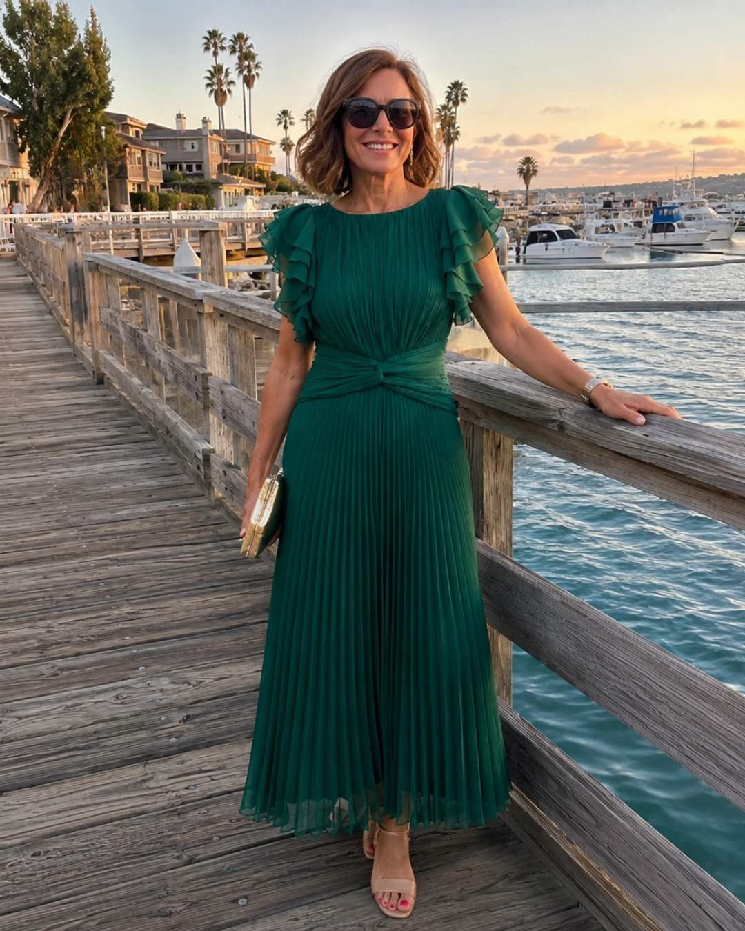 Lara | Vestido Plisado Clásico