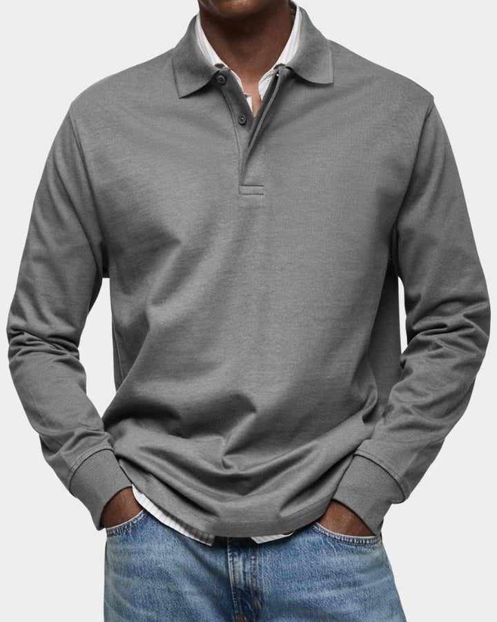 Klassisches Langarm-Polo-Shirt