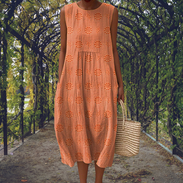 Ginevra | Vestido Maxi Sin Mangas con Bolsillos