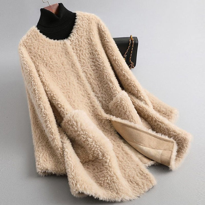 Manteau en peau lainée Olivia Couture
