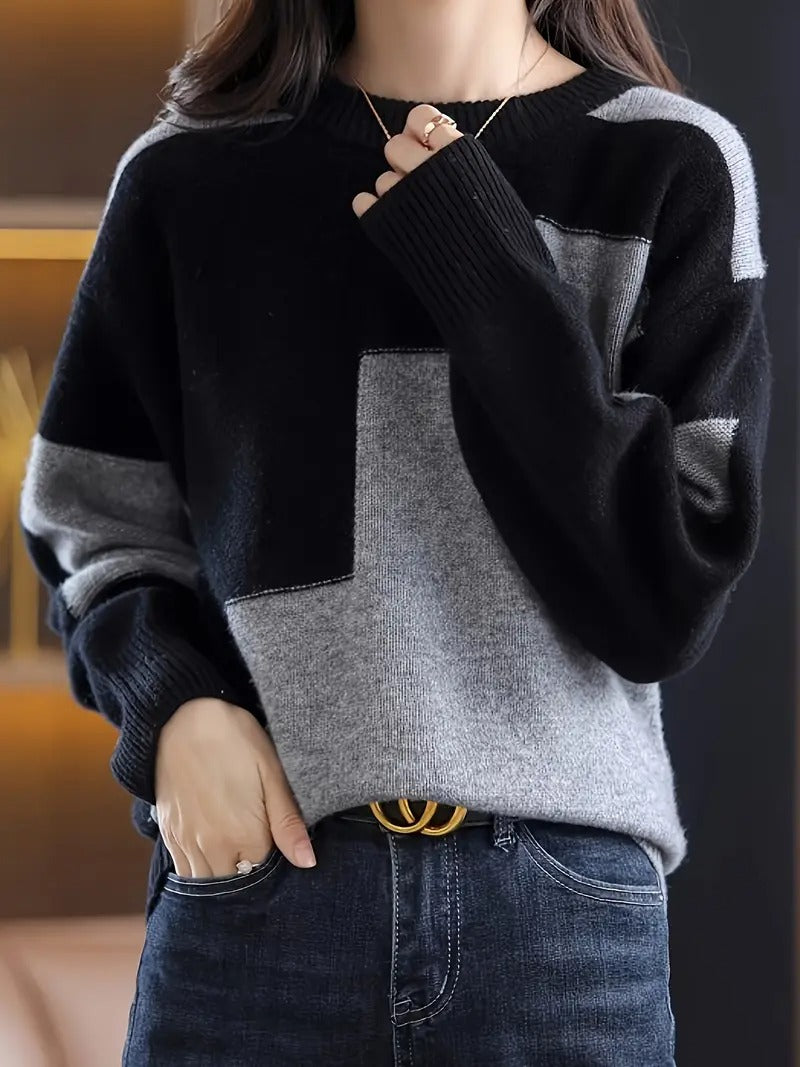 Pull élégant à col rond pour femme