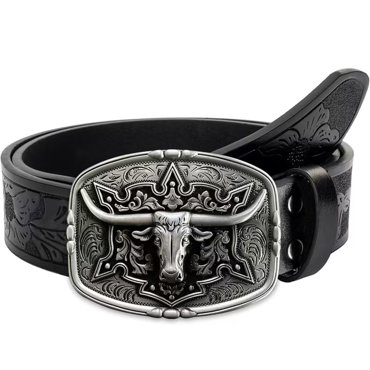 Silver Longhorn Belt