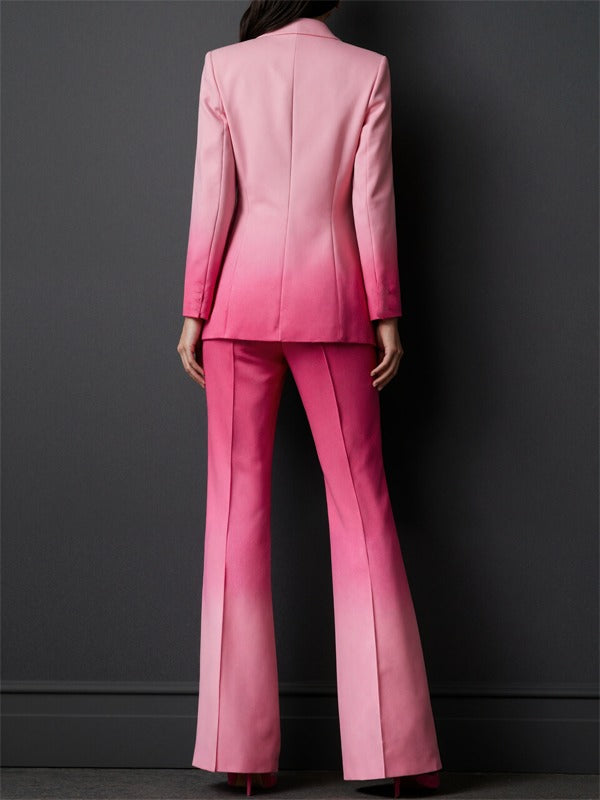 Ensemble deux pièces blazer et pantalon couleur dégradé