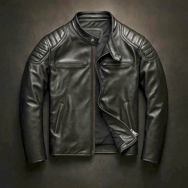 Veste en cuir motard