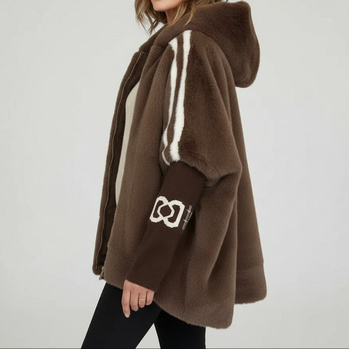Manteau Teddy à capuche chaud