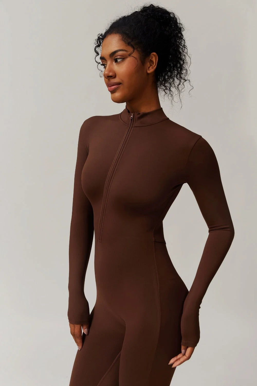 Combinaison de sport zippé manches longues