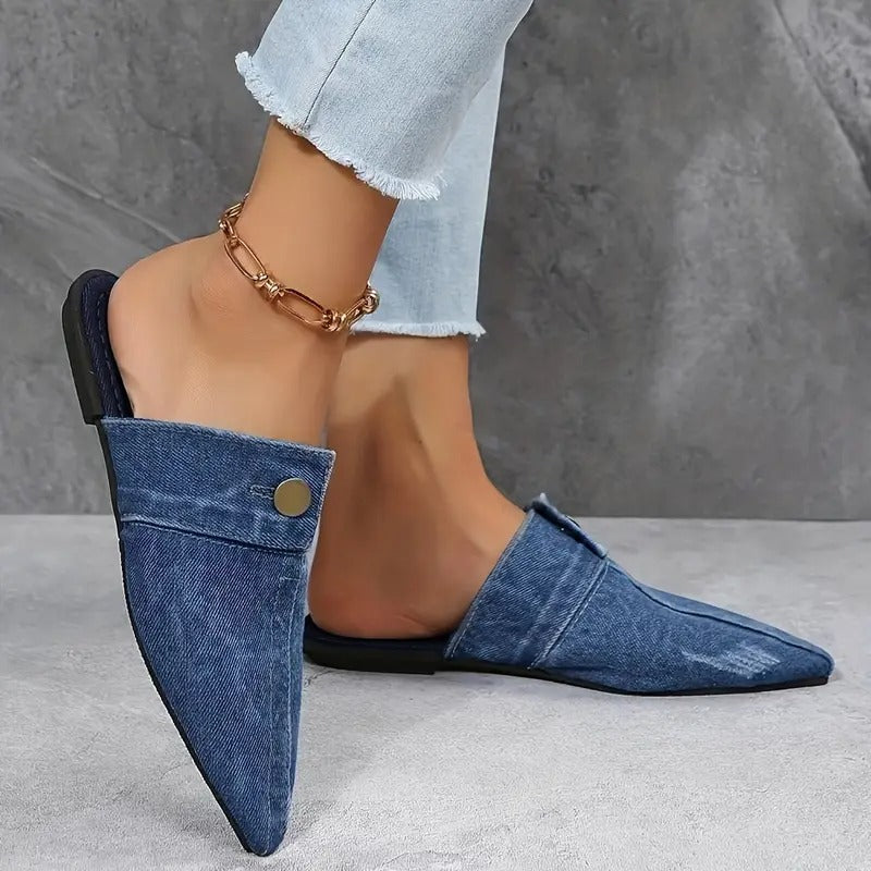 Mules d’été légères à boucle métallique