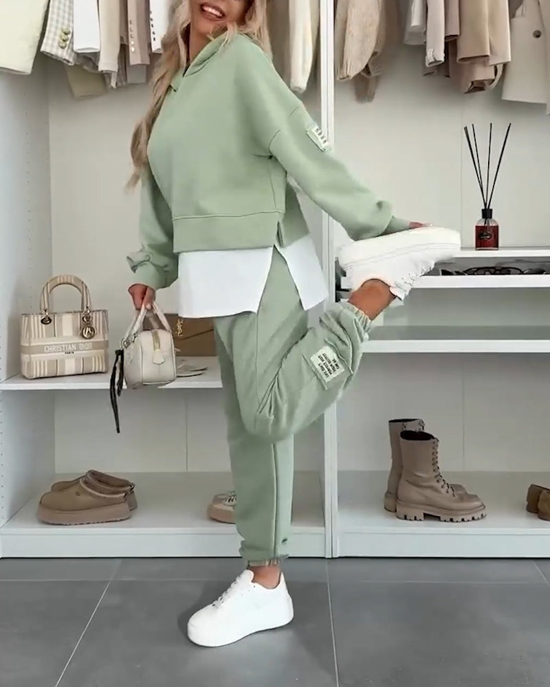 Ensemble décontracté sweat à capuche et pantalon