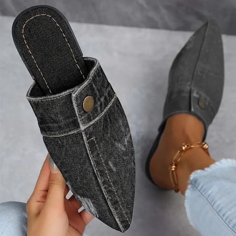 Mules d’été légères à boucle métallique