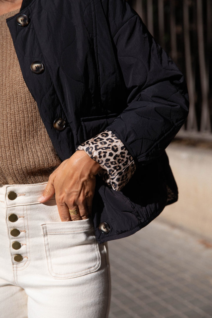 Veste intérieur léopard