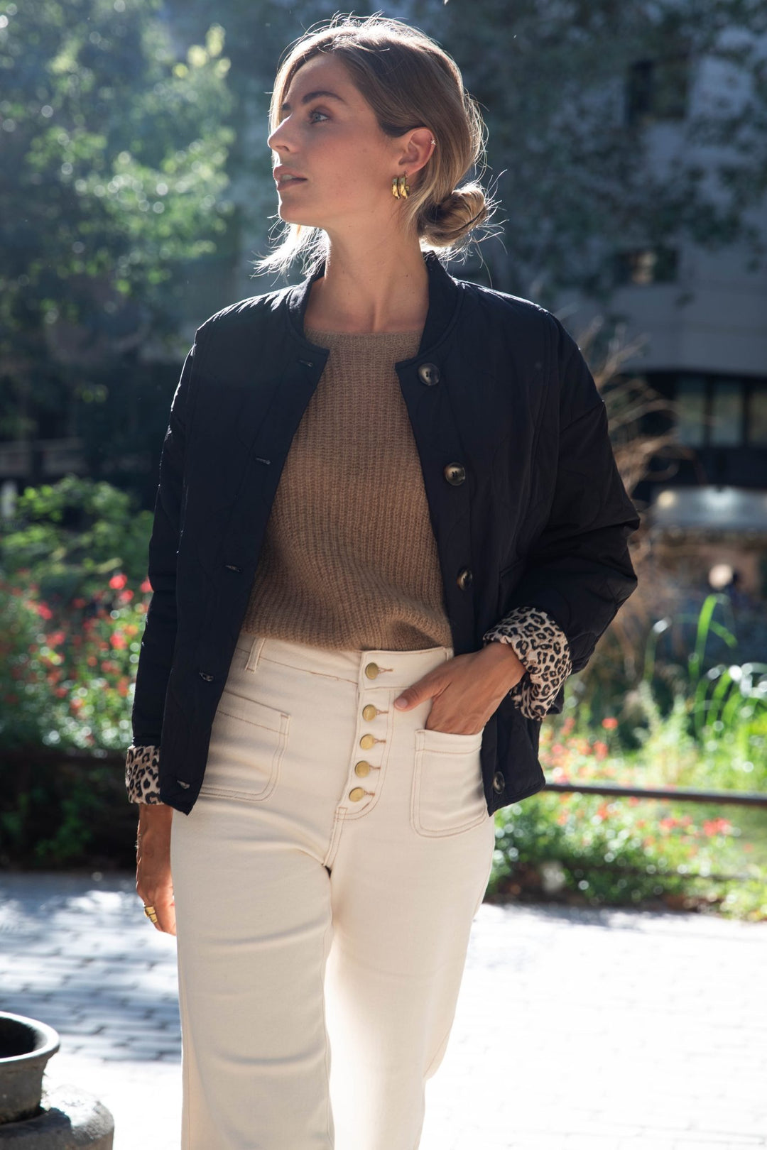 Veste intérieur léopard