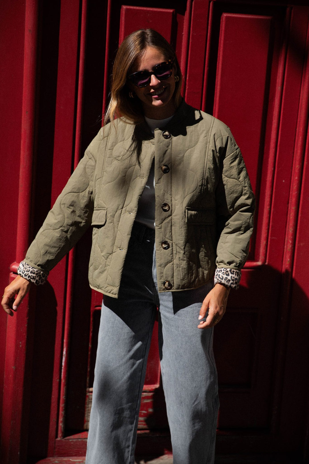 Veste intérieur léopard