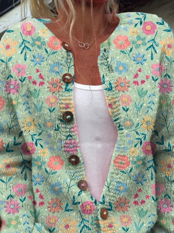 Angela™ | Vintage Floral Women's Cardigan