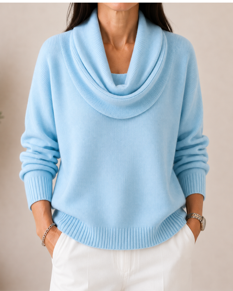 Caralina™ | Suéter de Punto con Cuello de Cowl Elegante