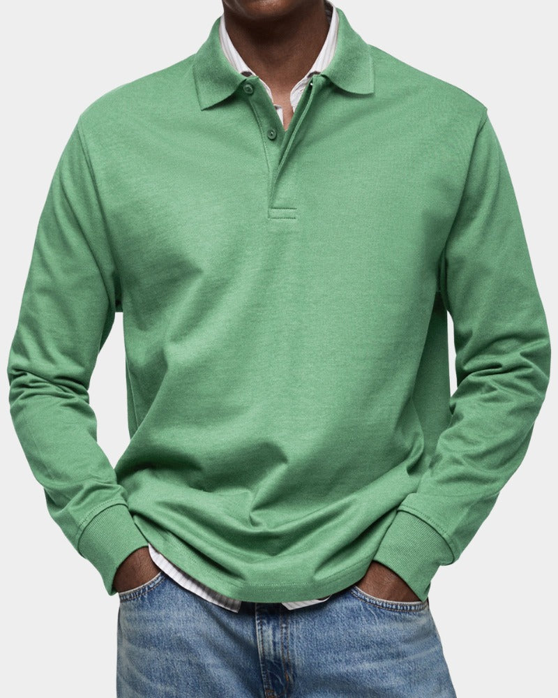 Klassisches Langarm-Polo-Shirt