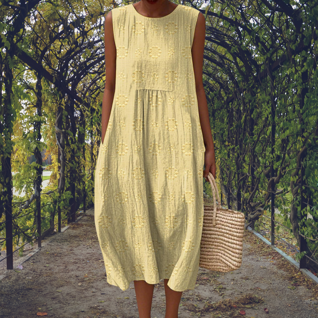 Ginevra | Vestido Maxi Sin Mangas con Bolsillos