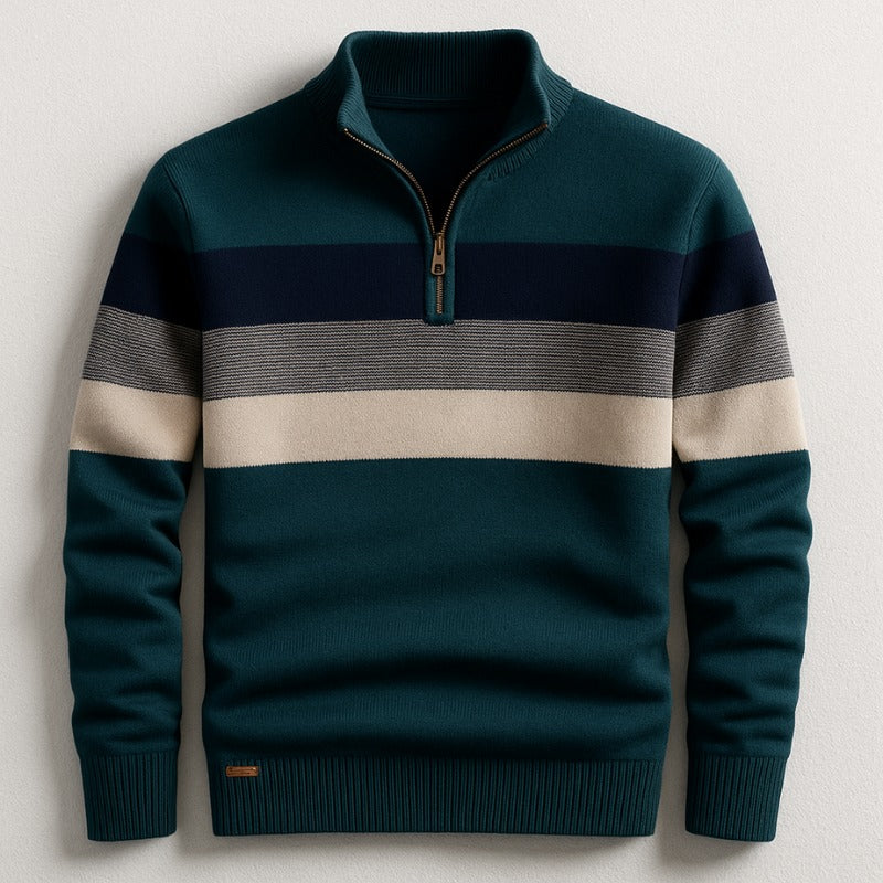 Pull quart de zip à bande