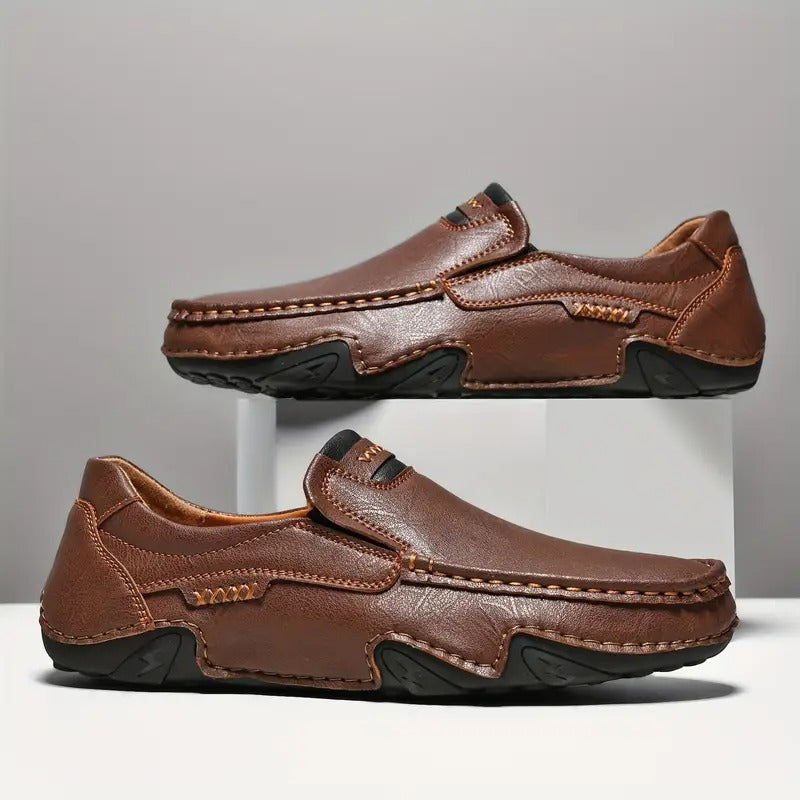 Mocassins Homme à Enfiler Style Artisanal