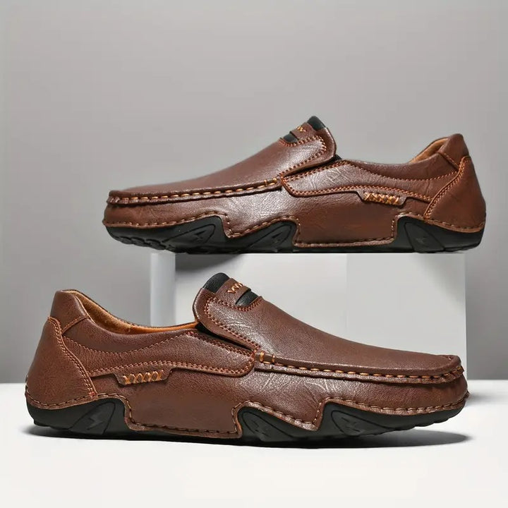 Mocassins Homme à Enfiler Style Artisanal