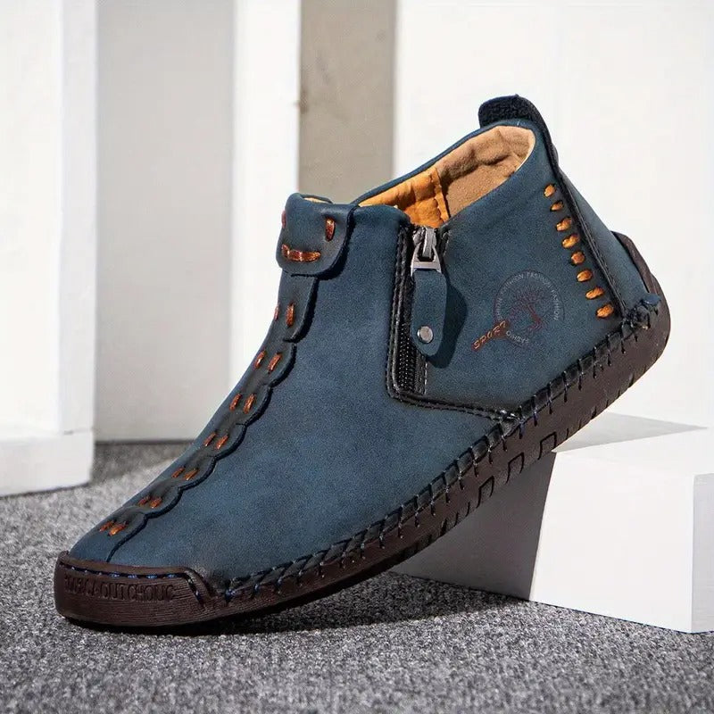 Bottes pour homme à fermeture éclair style vintage