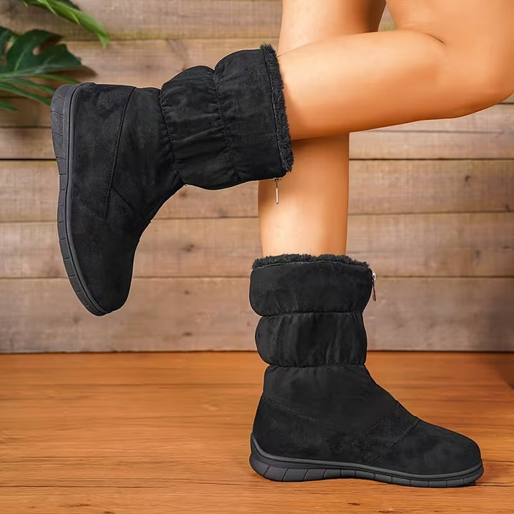 Bottes d'hiver doublées de polaire résistantes au froid