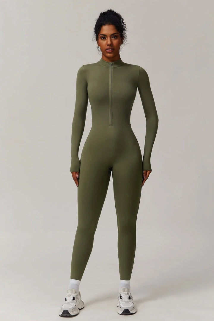 Combinaison de sport zippé manches longues