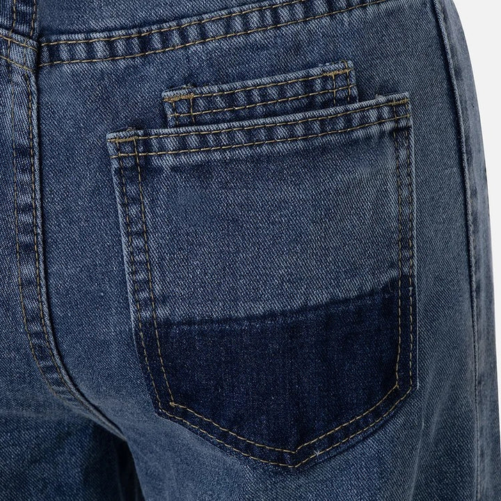Jean évasé taille haute bleu clair tendance