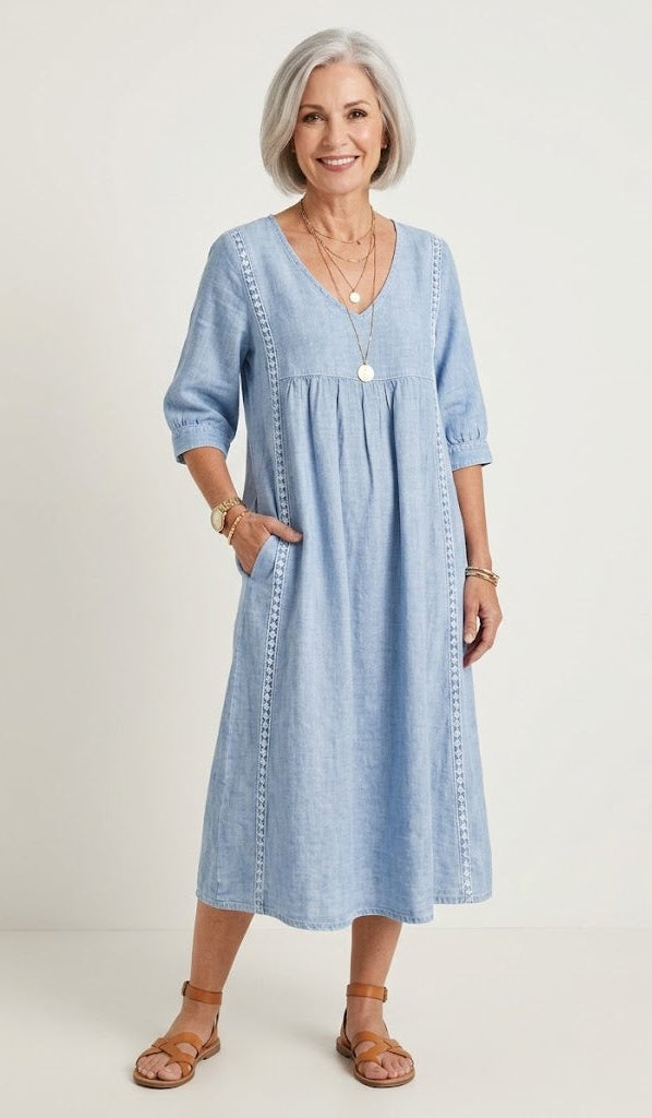 Elegant A-Line Maxi Dress Carmela