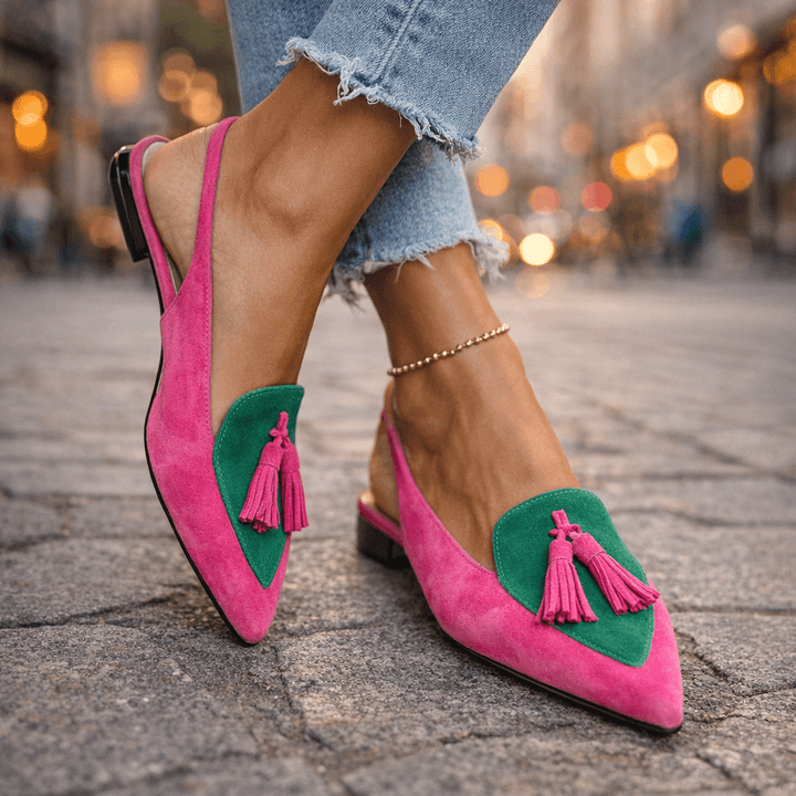 Elly| Sandals with straps and tassels