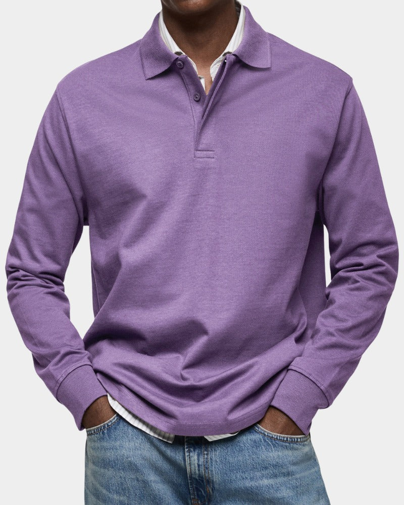 Klassisches Langarm-Polo-Shirt