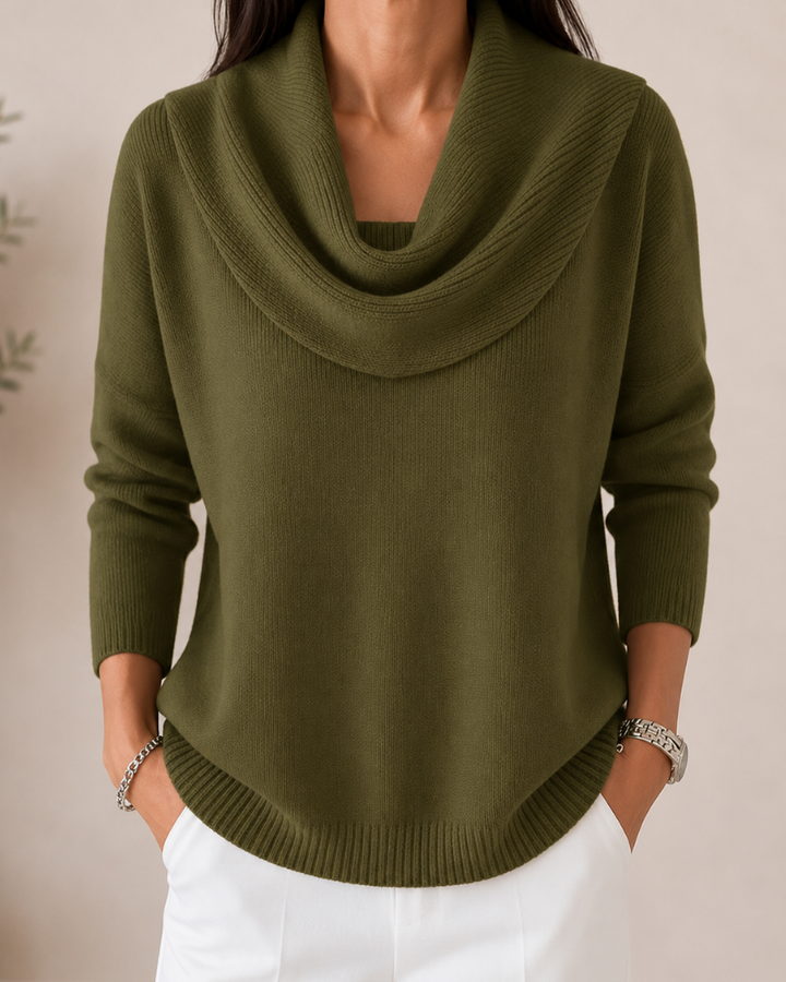 Caralina™ | Suéter de Punto con Cuello de Cowl Elegante