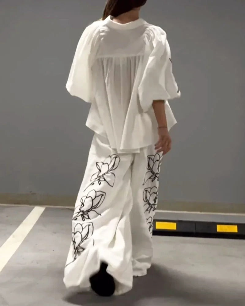 Ensemble imprimé et pantalon large