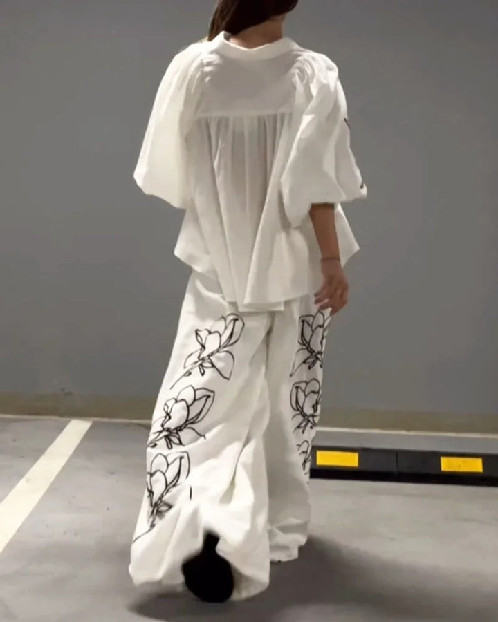 Ensemble imprimé et pantalon large