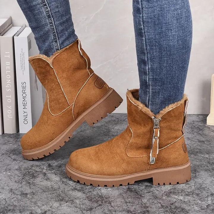 Bottes d'hiver pour femmes avec doublure plush