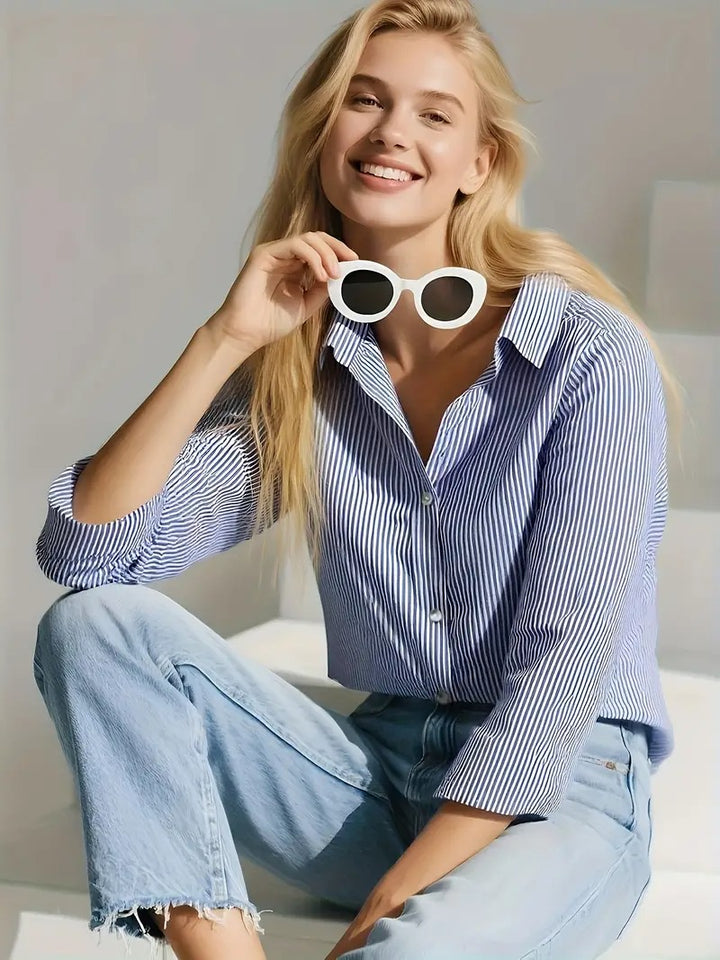 Chemise Élégante à Rayures pour Femme