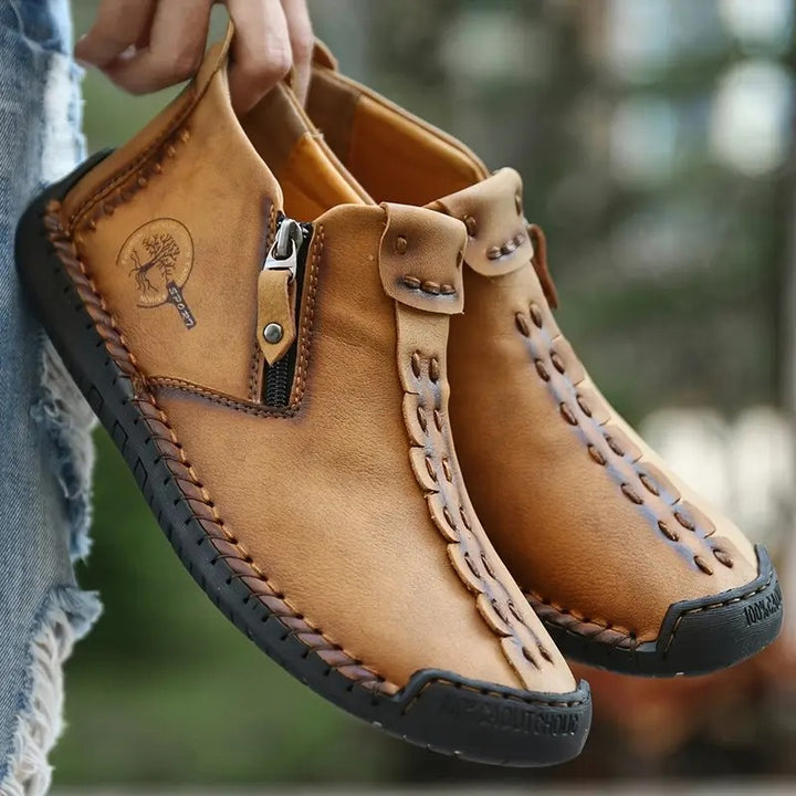 Bottes pour homme à fermeture éclair style vintage